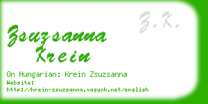 zsuzsanna krein business card